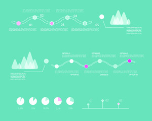 Flat business infographic template, vector illustration