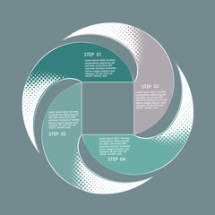 Flat business infographic template, vector illustration