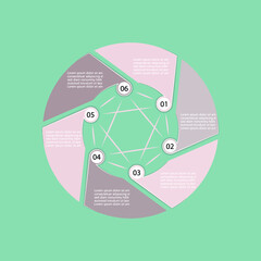 Flat business infographic template, vector illustration