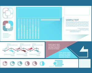 Set elements of infographics, vector illustration template