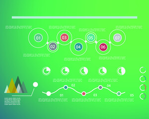 Set elements of infographics, vector illustration template