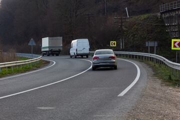 Road turns right and than left with the view