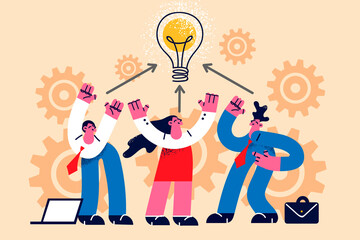 Diverse businesspeople generate innovative business idea