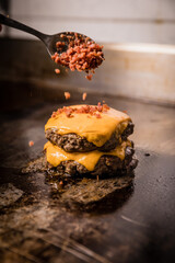 
Perfect Burger Classic Homemade Artisan Bacon Tomato Sauce Sausage Sweet Melted Cheese Onion Chicken Meat Pasta Shrimp Restaurant Menu Gourmet