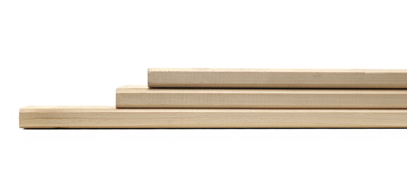 Wooden plank isolated on white background