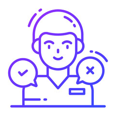 decision icon, Survey and Feedback, modern vector illustration 