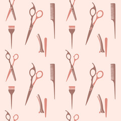 Hairdresser collection in a flat art style. 