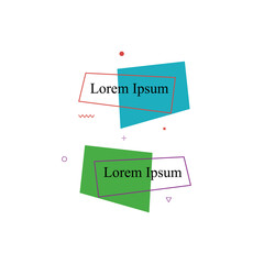 Set of geometric banner. Background for web sites, design template, sticker, label , badge, placard, poster. Eps 10 vector illustration.