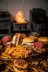 
Perfect Burger Classic Homemade Artisan Bacon Tomato Sauce Sausage Sweet Melted Cheese Onion Chicken Meat Pasta Shrimp Restaurant Menu Gourmet