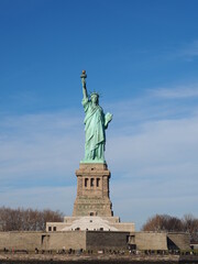 Fototapeta na wymiar Statue of Liberty - Liberty Island - New York CityFrontal view