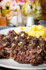Tasty Silesian black pudding.