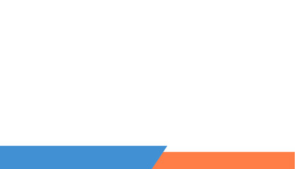blue and orange paper banner template