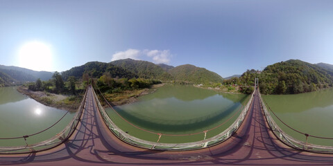360 vr suspension iron bridge