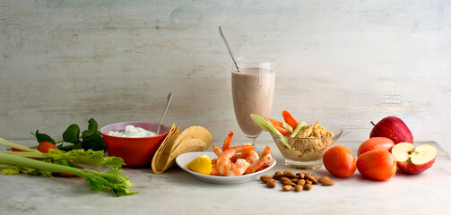 Balanced diet still life