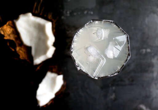 Coconut water and raw coconut..