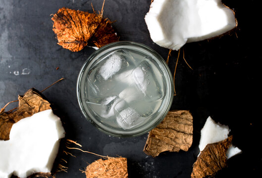 Coconut water with raw coconut..