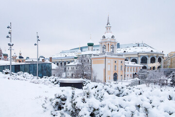 view of old Cathedral Church Maksima Blazennogo, Moscow, Russia