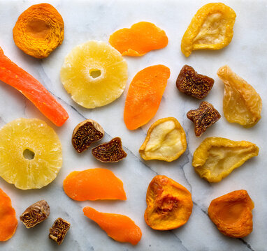 Assorted dried fruits..