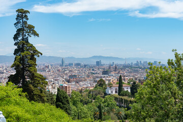 Barcelona skyline seen from Montjuic