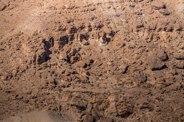 view of South mountain in western Tunisia close to Sahara -Tozeur governorate - Tunisia 