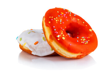 Donuts with icing.