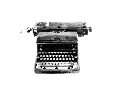 Vintage Typewriter sketch
