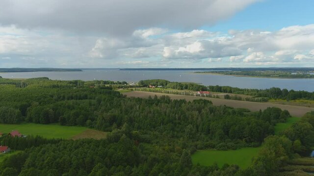 Areal view of Mamry - Second Largest Lake in Poland