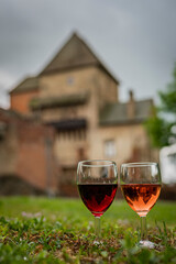 A glass of wine