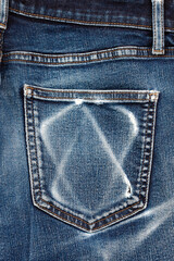 Jeans pocket with smartphone pattern