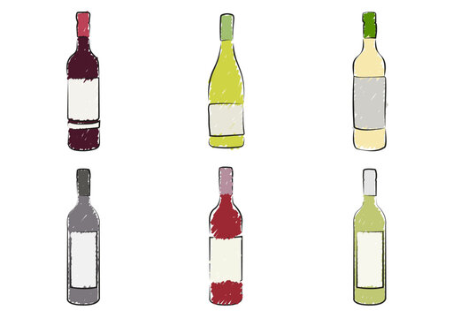 6 Bottles of Wine: Red Wine, White Wine, Rosé