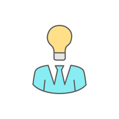 Leadership Icon in color icon, isolated on white background 