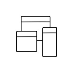 Responsive Icon  in black line style icon, style isolated on white background