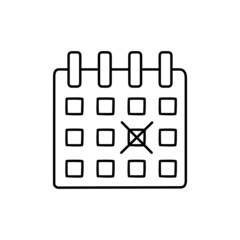 Planning Icon  in black line style icon, style isolated on white background