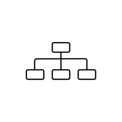 Organization Icon  in black line style icon, style isolated on white background