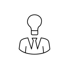 Leadership Icon  in black line style icon, style isolated on white background