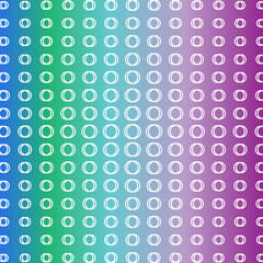 Rainbow background with white circles and optical effect. Vector illustration
