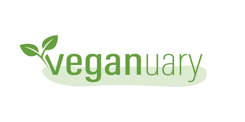 Veganuary -  icon on a white background.