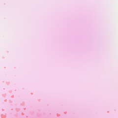 Red heart love confettis. Valentine's day corner e