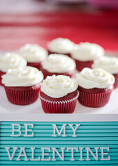 Be my Valentine red velvet cupcakes