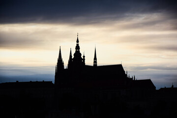 city charles bridge at night