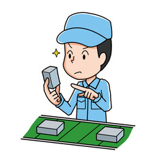 検査作業をする男性作業員