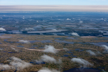 Expansive and Isolated Landscape of Canada's Far North Territory of Nunavut.
