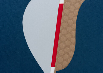 abstract paper shape background in red, grey, brown, and blue