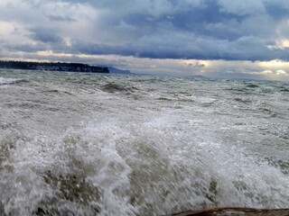 waves on the beach