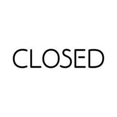 closed icon on white background, vector illustration.