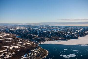 Naklejka premium Arctic Southampton Island Granite Hills and Porsild Mountains Nunavut