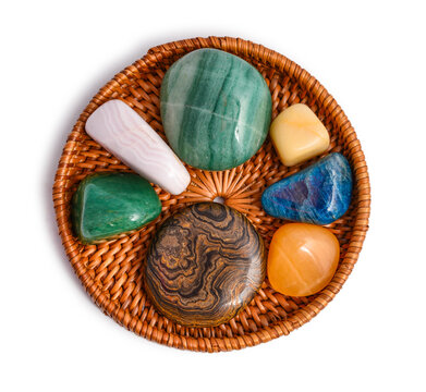 Cacholong, chrysoprase, opal, rose calcite, aventurine, aragonite, stromatolite, apatite and turquoise natural stones