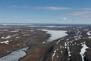 Fototapeta na wymiar Melville Peninsula. Canadian Arctic Nunavut