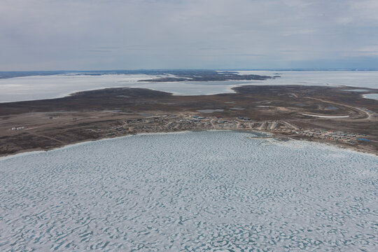 Village of Igloolik Baffin Region of Nunavut. Arctic Canada