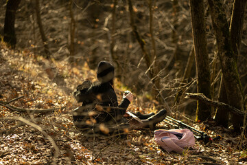 Chilling in the forest